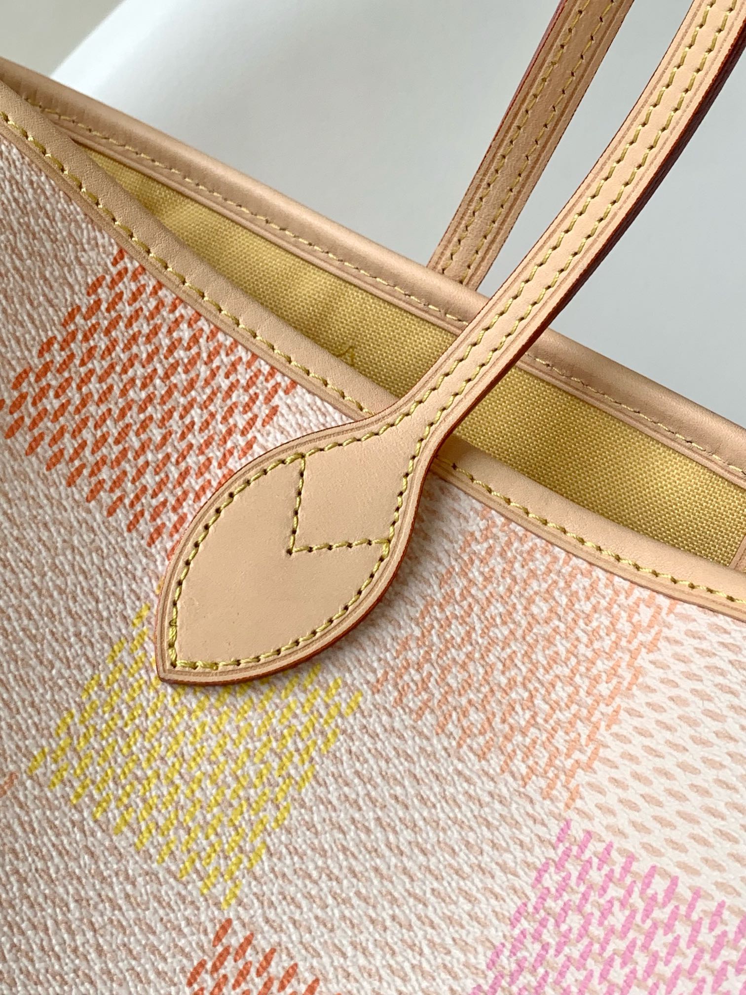 Louis Vuitton Neverfull MM Damier Azur Pastel Checkerboard Tote Bag