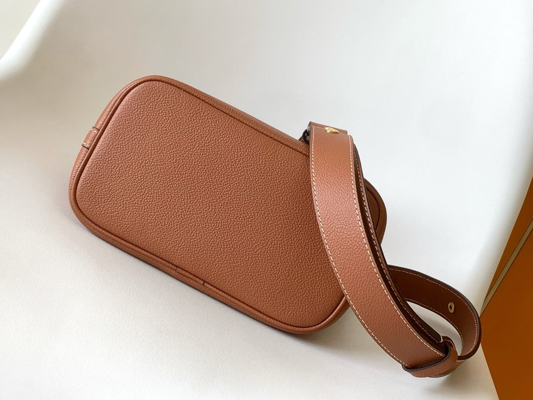 Louis Vuitton Lockme Bucket Bag - Brown Grained Leather with Gold-Tone Hardware