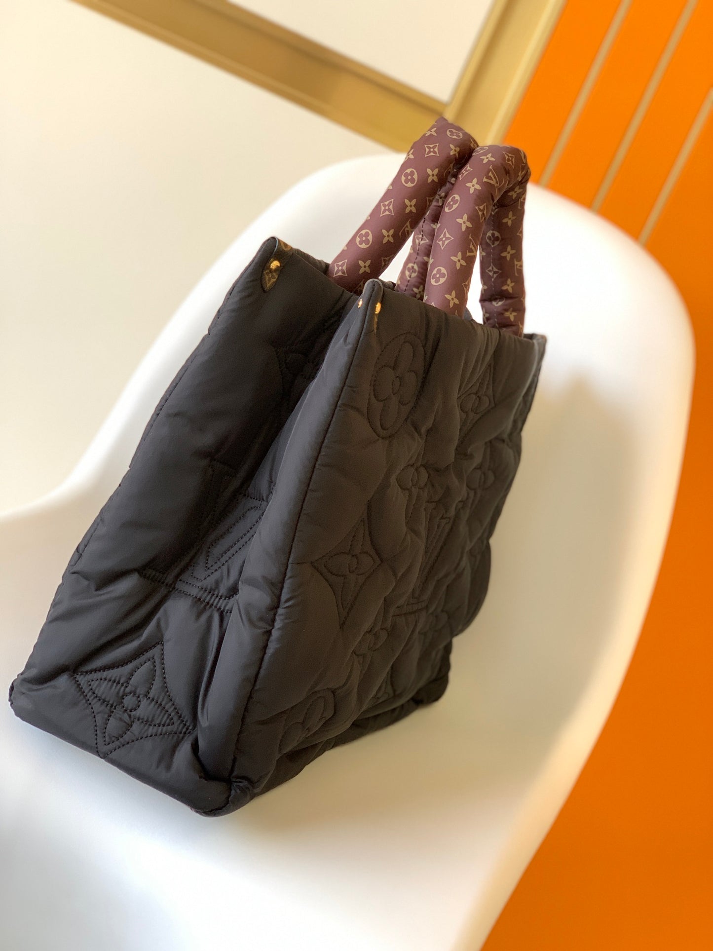 Louis Vuitton OnTheGo GM Pillow Tote Bag - Black Monogram ECONYL