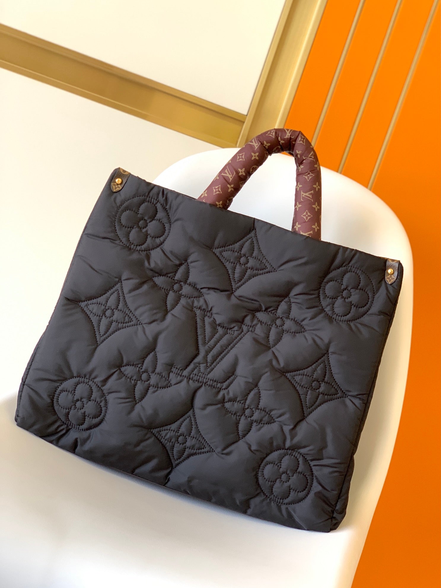 Louis Vuitton OnTheGo GM Pillow Tote Bag - Black Monogram ECONYL