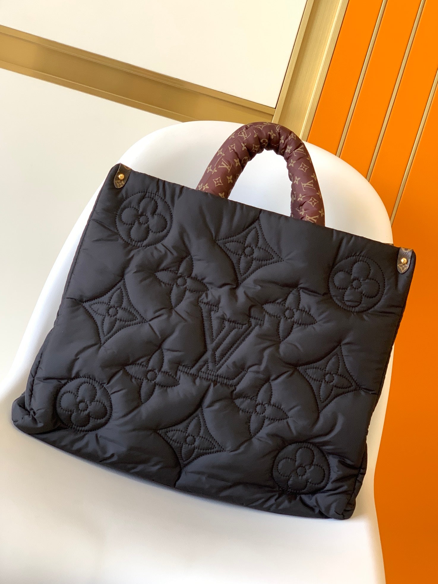Louis Vuitton OnTheGo GM Pillow Tote Bag - Black Monogram ECONYL