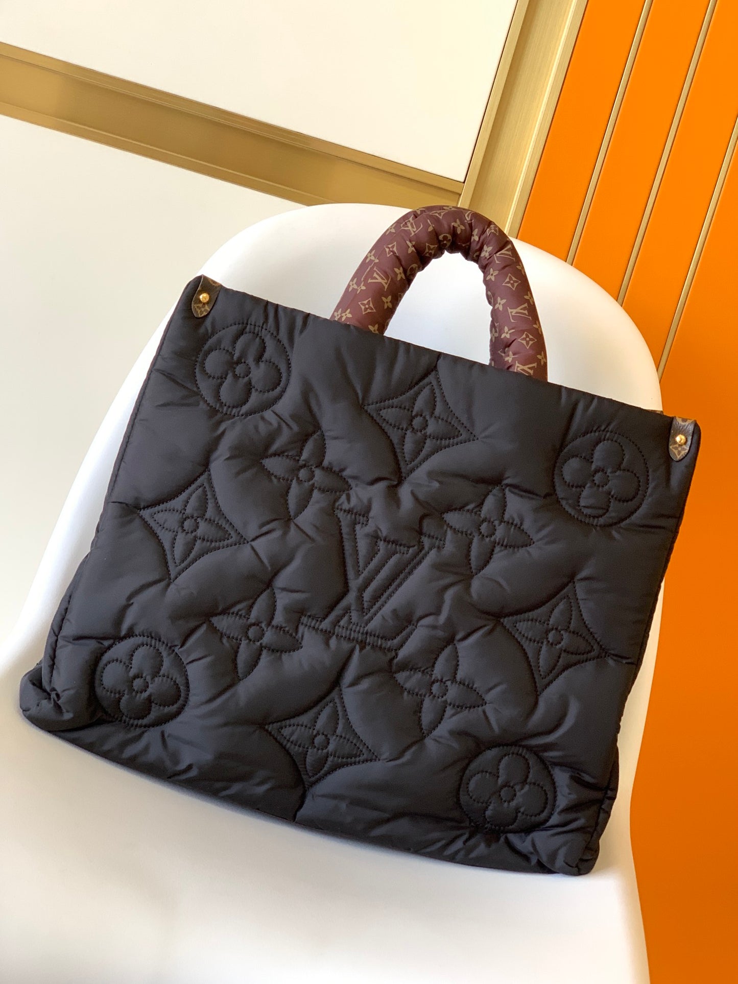 Louis Vuitton OnTheGo GM Pillow Tote Bag - Black Monogram ECONYL