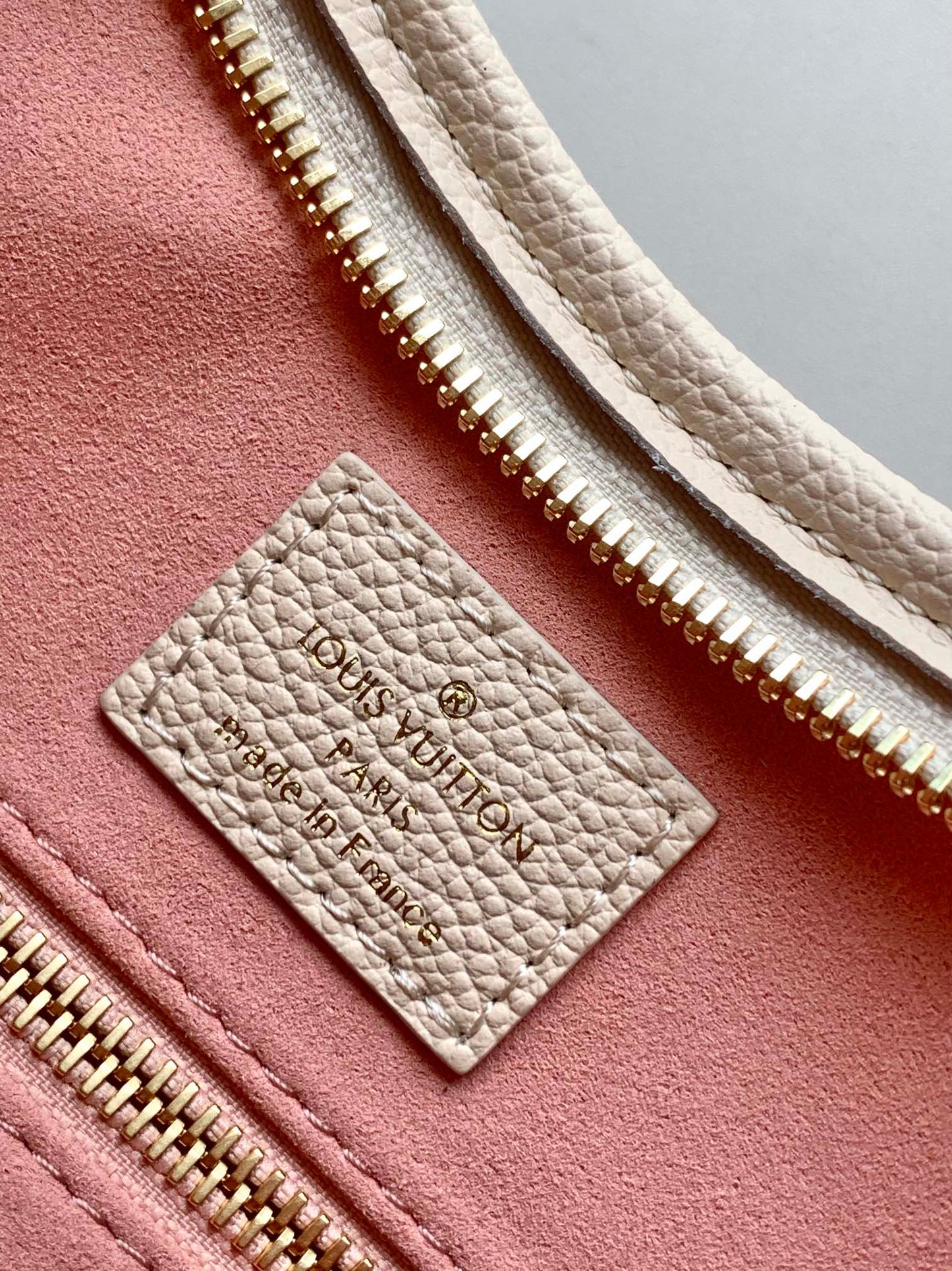Louis Vuitton Boulogne Monogram Empreinte Leather Shoulder Bag - Cream and Rose