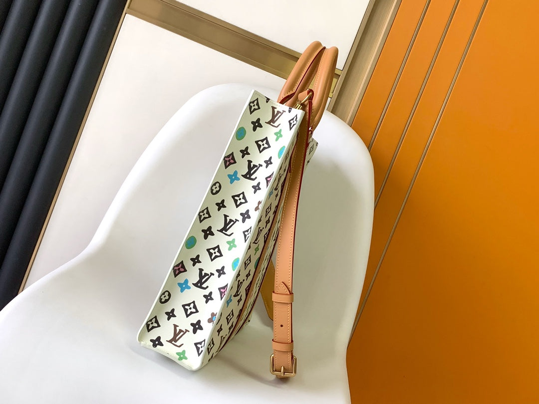 Louis Vuitton Sac Plat PM Monogram Multicolor Canvas Tote Bag