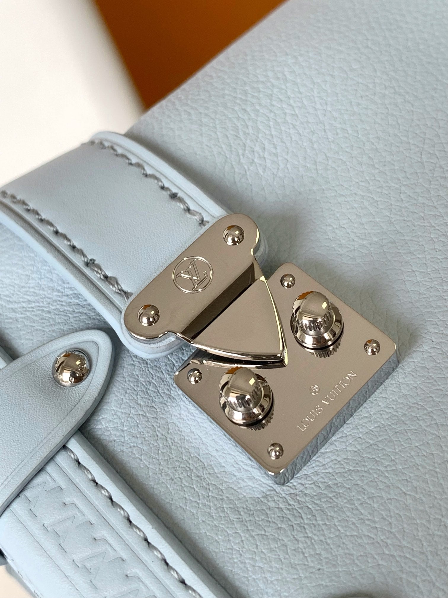 MCM Mode Travia Mini Trunk Leather Shoulder Bag - Light Blue