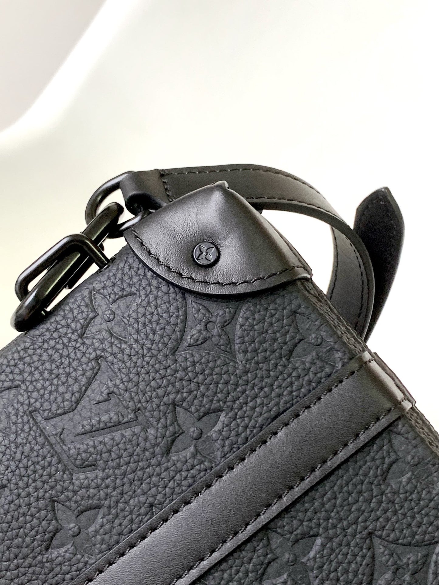 Black Monogram Leather Soft Trunk Crossbody Bag