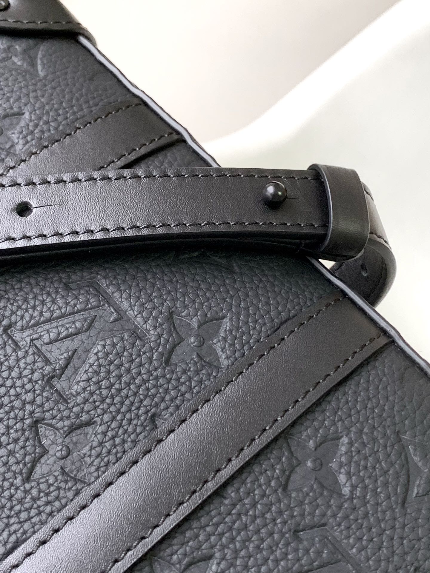 Black Monogram Leather Soft Trunk Crossbody Bag