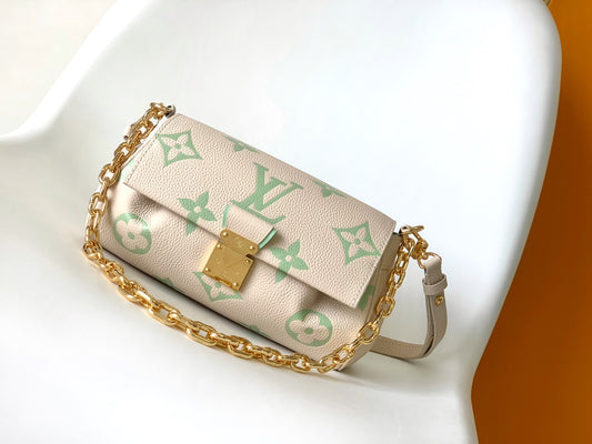 Louis Vuitton Monogram Empreinte Easy Pouch on Strap - Cream & Green