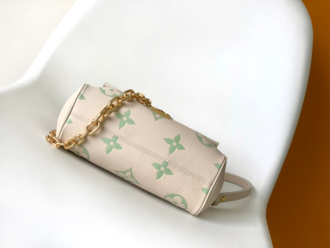 Louis Vuitton Monogram Empreinte Easy Pouch on Strap - Cream & Green