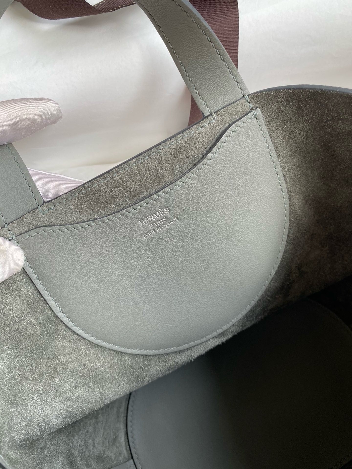 Hermès In-the-Loop 18 Tote Bag - Grey Clemence &amp; Swift Leather