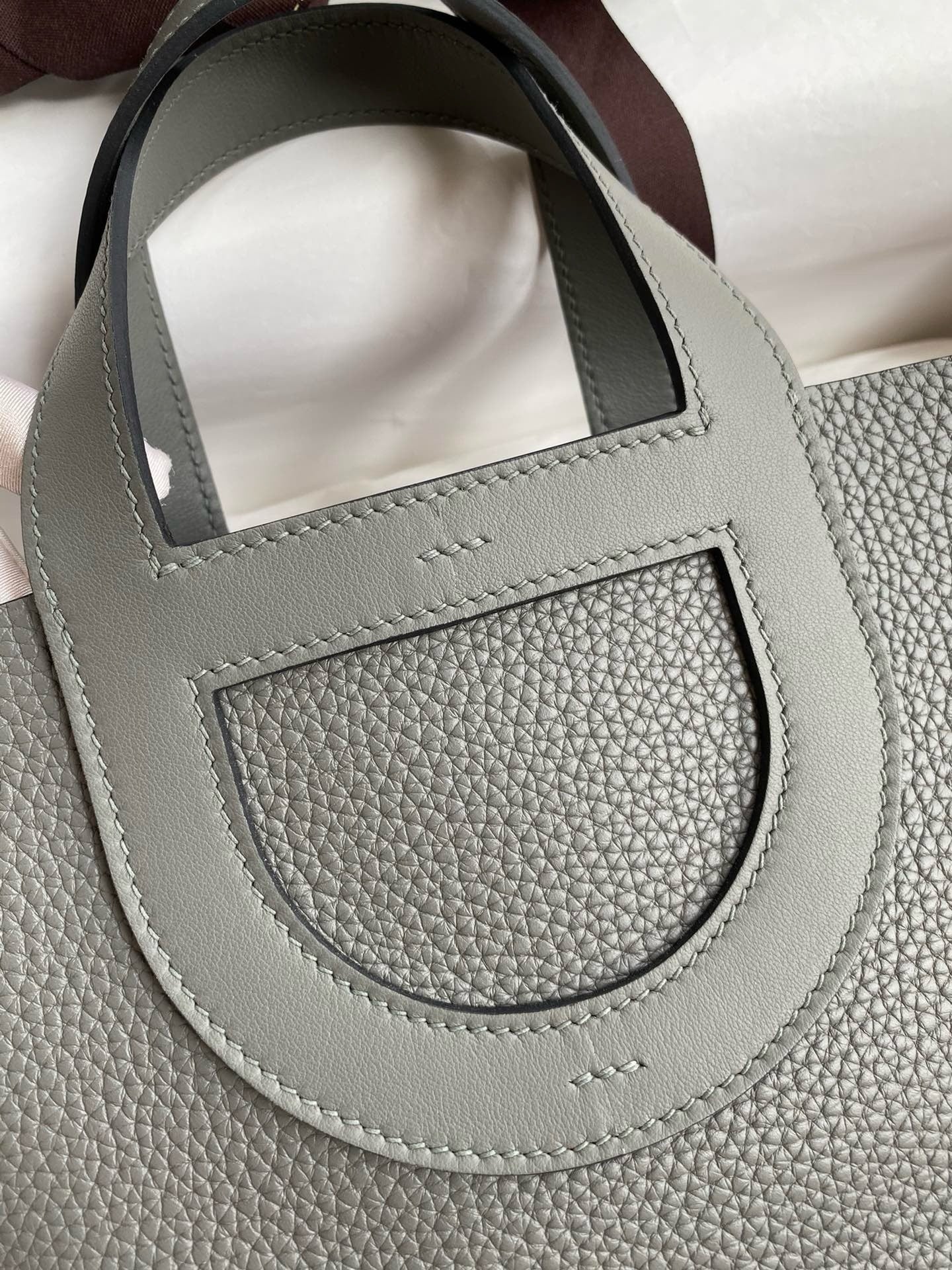 Hermès In-the-Loop 18 Tote Bag - Grey Clemence &amp; Swift Leather