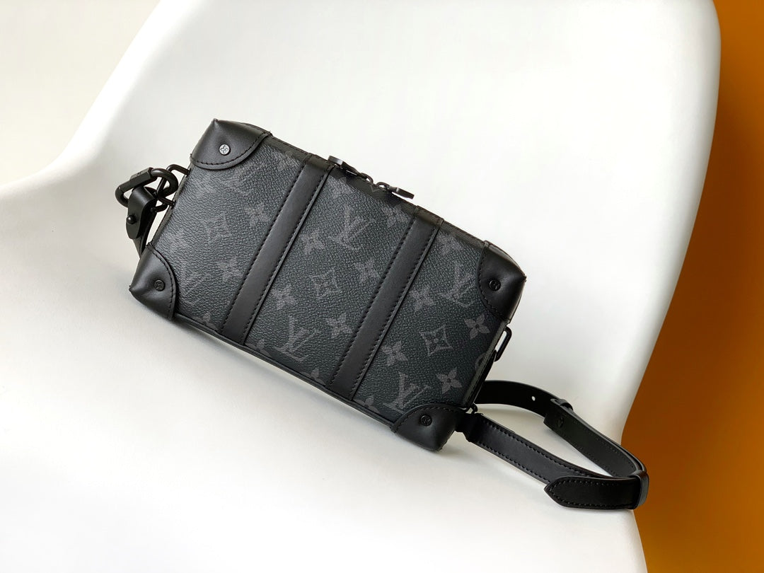 Louis Vuitton Soft Trunk Monogram Eclipse Crossbody Bag - Black