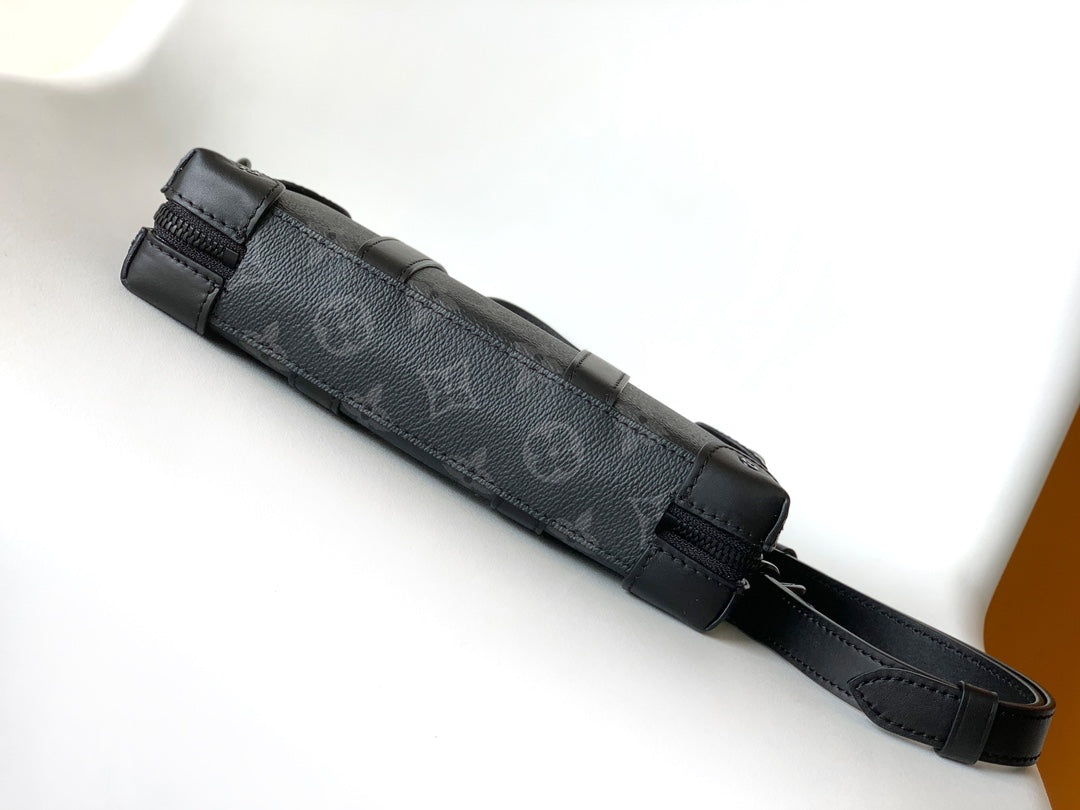 Louis Vuitton Soft Trunk Monogram Eclipse Crossbody Bag - Black