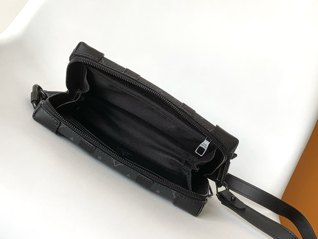 Louis Vuitton Soft Trunk Monogram Eclipse Crossbody Bag - Black