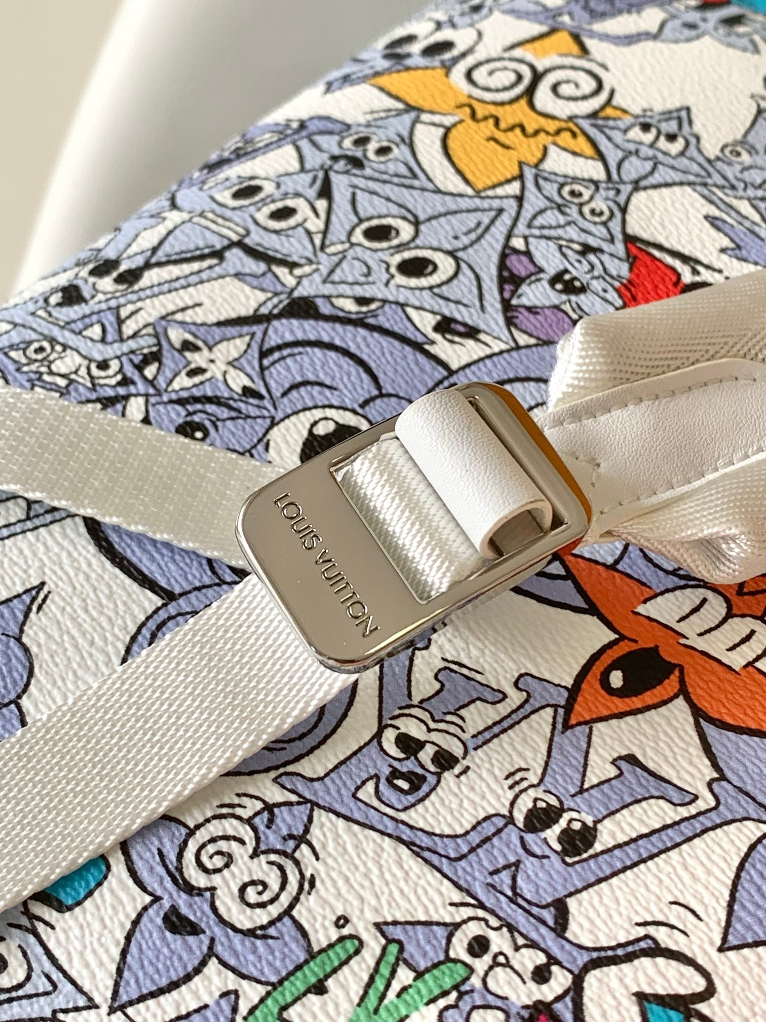 Louis Vuitton x Virgil Abloh White Monogram Trio Backpack - Zoom with Friends Collection