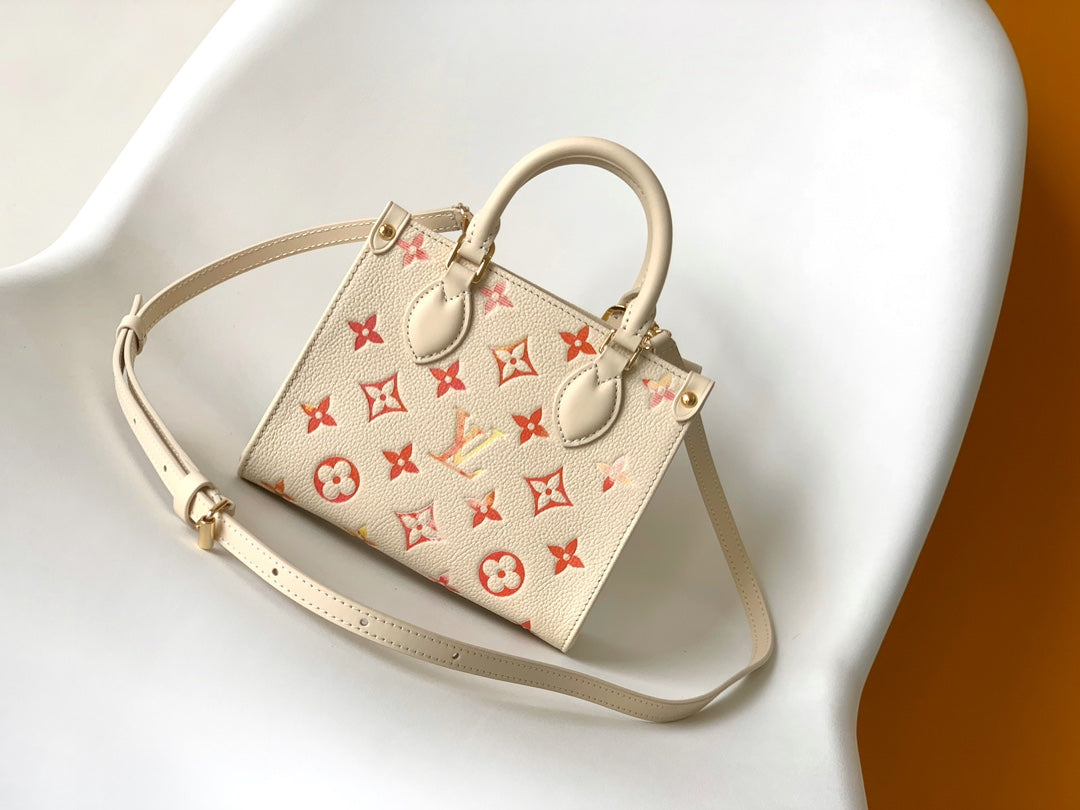 Louis Vuitton Monogram Gradient Petit Sac Plat Mini Tote Bag - Pink/Cream Leather