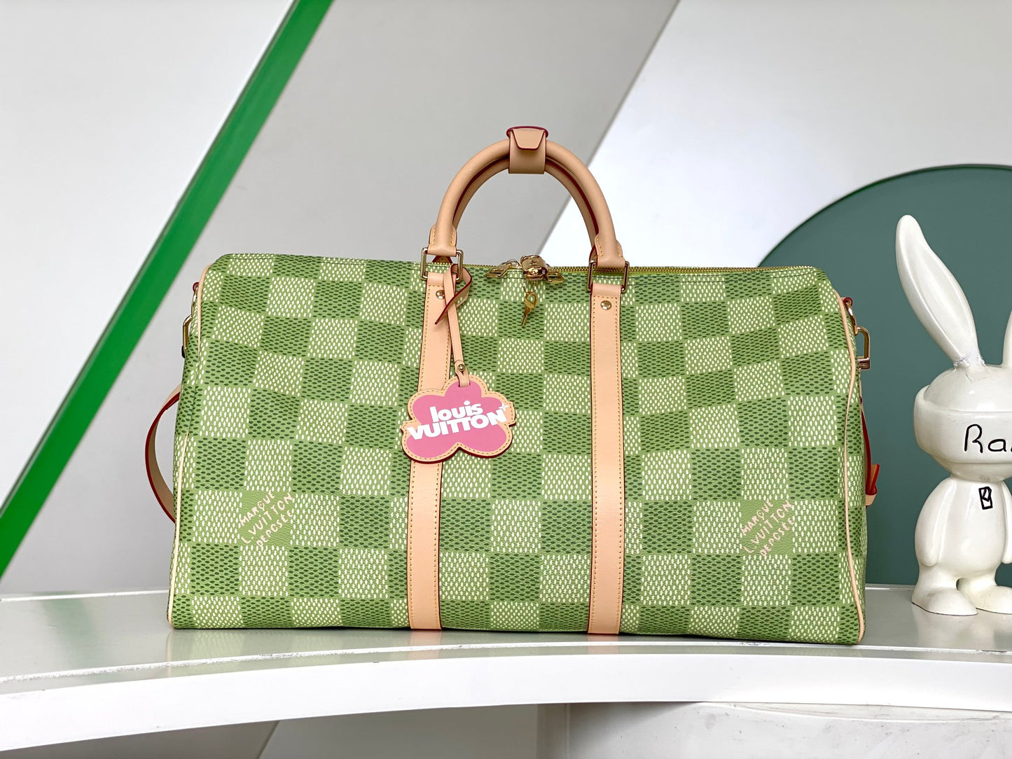 Louis Vuitton Keepall Bandoulière 50 Damier Pop Green