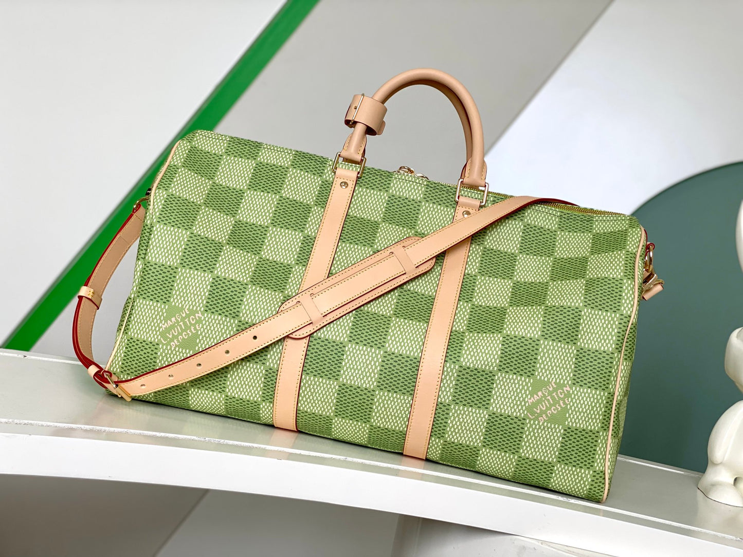 Louis Vuitton Keepall Bandoulière 50 Damier Pop Green