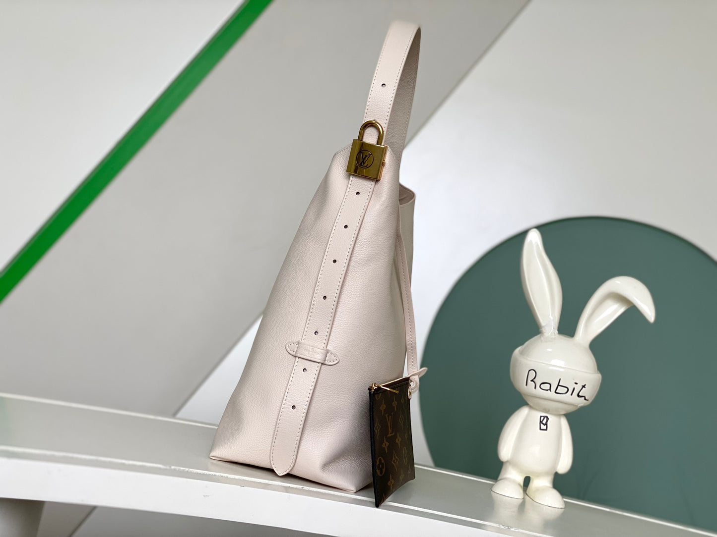 Jil Sander Medium Leather Hobo Shoulder Bag - Beige