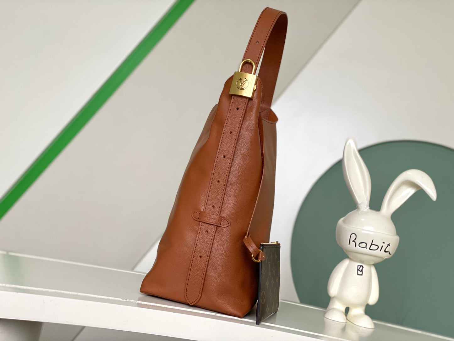 Manu Atelier Brown Leather Large Hobo Bag for Women - Minimalist Shoulder Bag