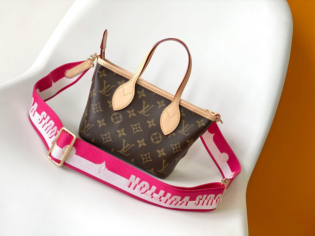 Louis Vuitton Brown Monogram Canvas Mini Tote Bag with Detachable Round Coin Pouch