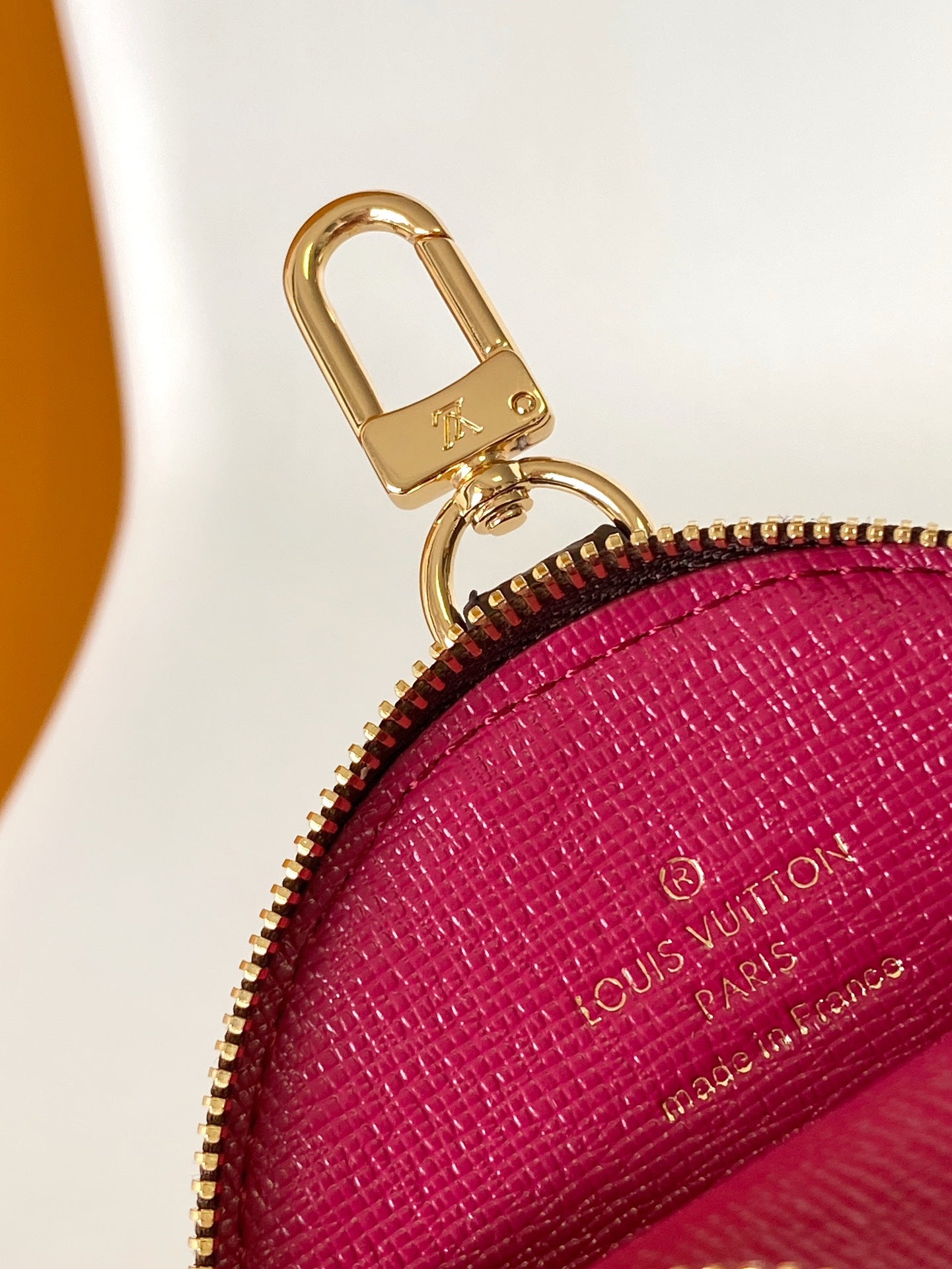 Louis Vuitton Monogram Canvas Mini Handbag with Round Pouch and Pink Strap