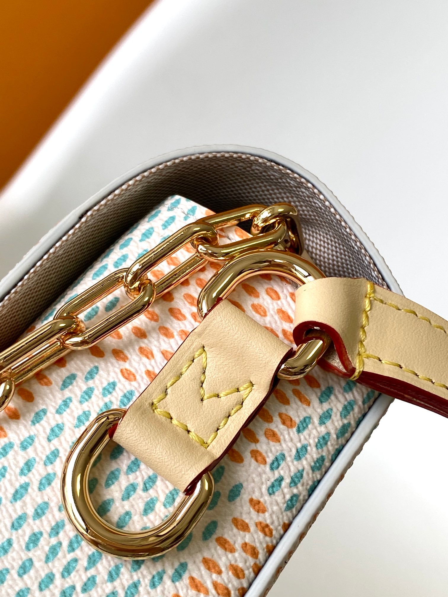 Louis Vuitton Mini Soft Trunk Damier Pop Blue/Orange Crossbody Bag