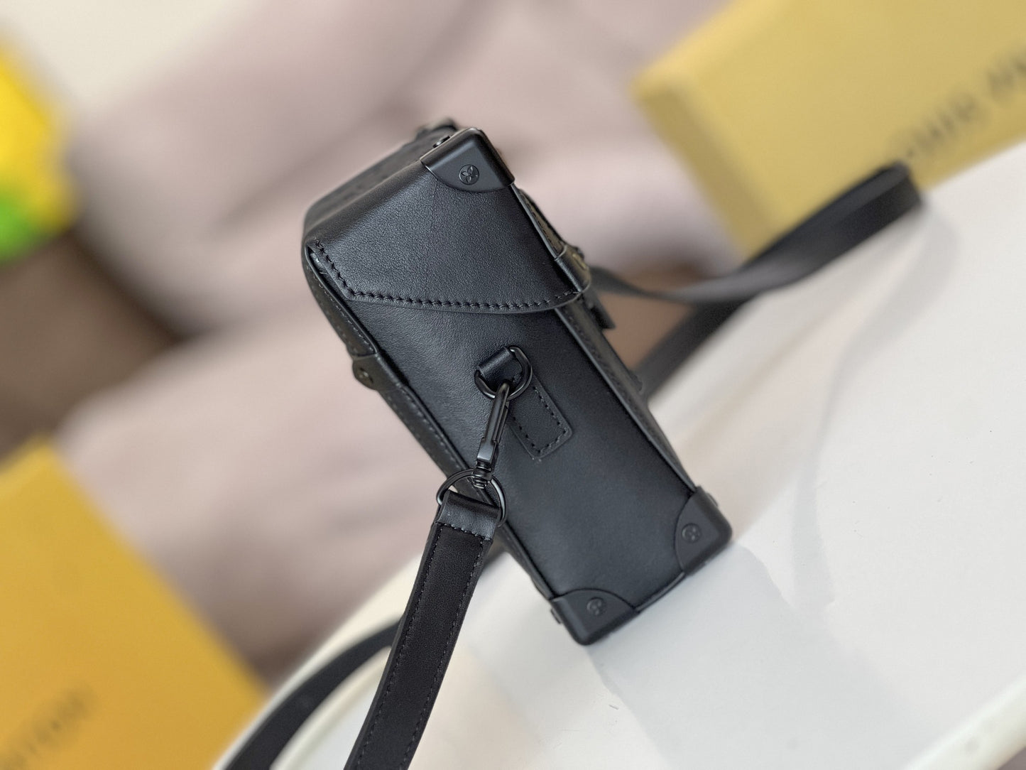 Louis Vuitton Vertical Trunk Wearable Wallet - Black Monogram Taurillon Leather