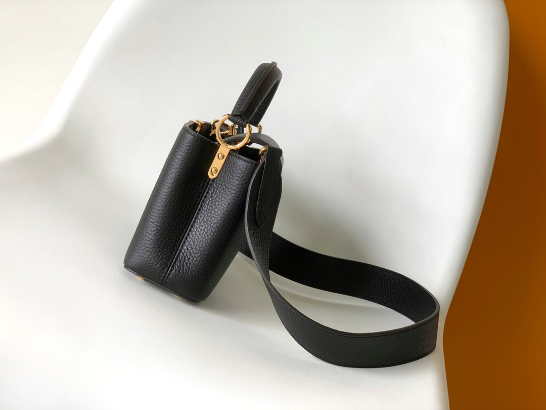 Louis Vuitton Capucines BB Taurillon Leather Handbag - Black