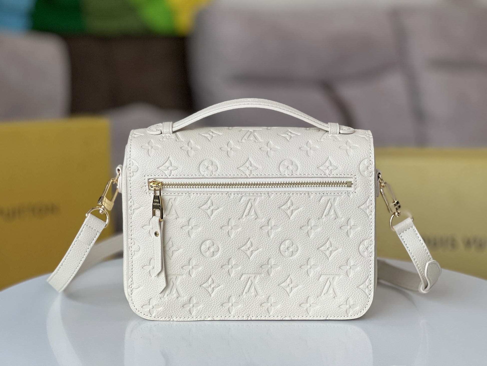Louis Vuitton Monogram Empreinte Pochette Métis - Cream White Leather Crossbody Bag