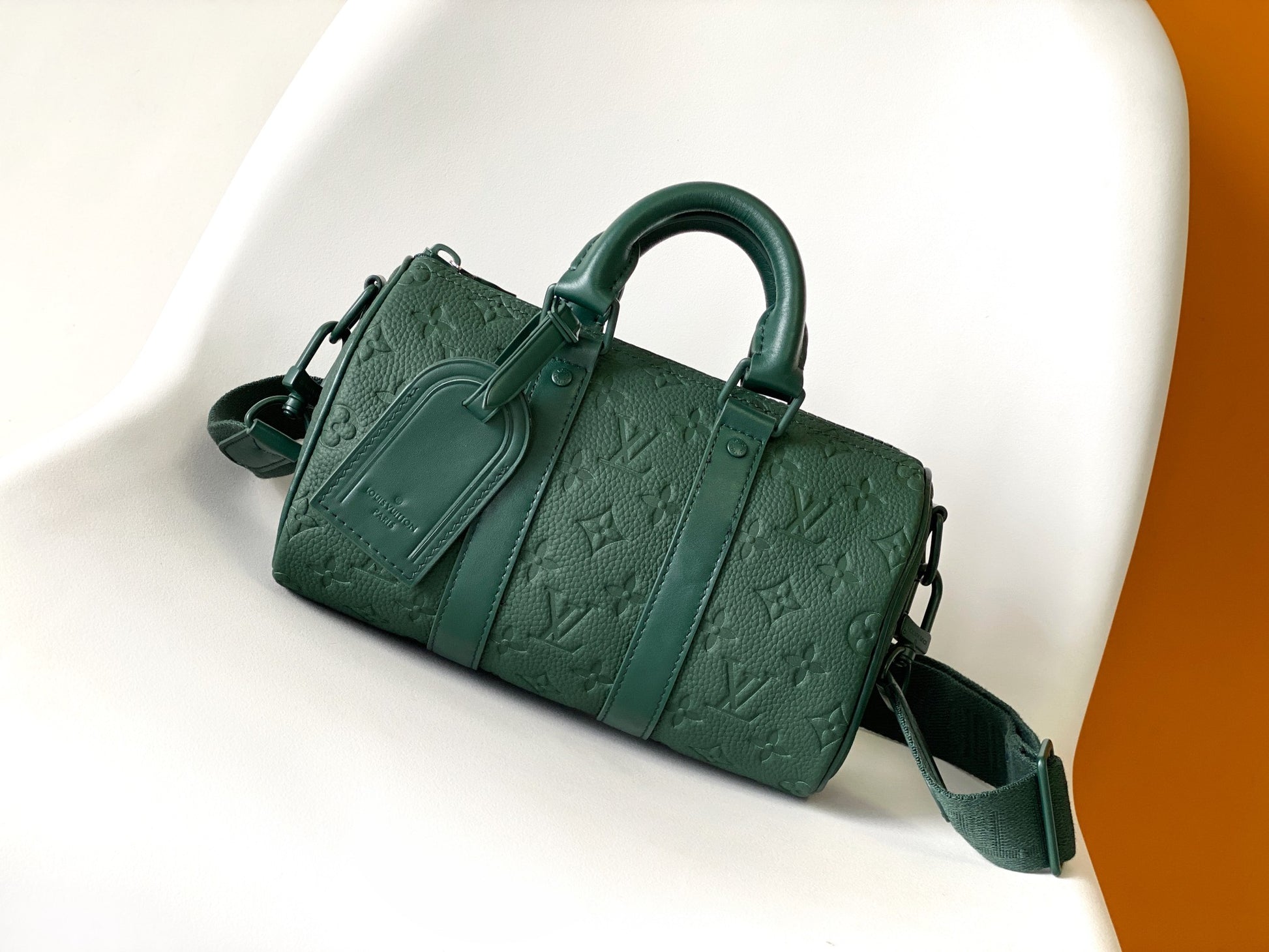 Louis Vuitton Monogram Taurillon Leather Keepall XS - Dark Green