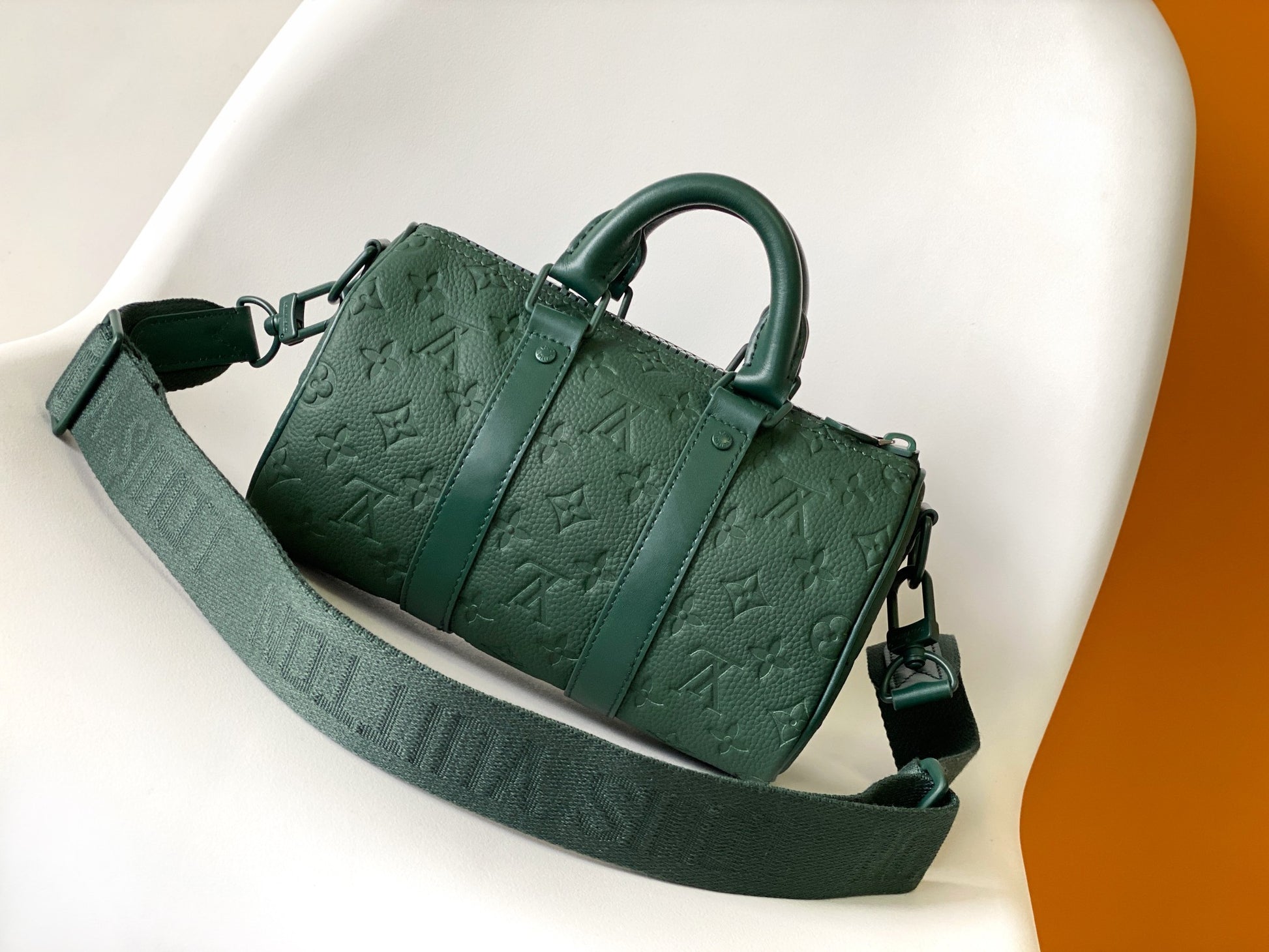 Louis Vuitton Monogram Taurillon Leather Keepall XS - Dark Green