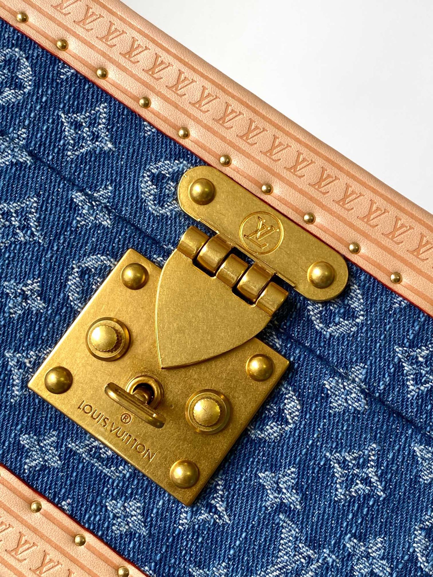 Louis Vuitton Coffret Trésor 20 Blue Monogram Denim Trunk Box