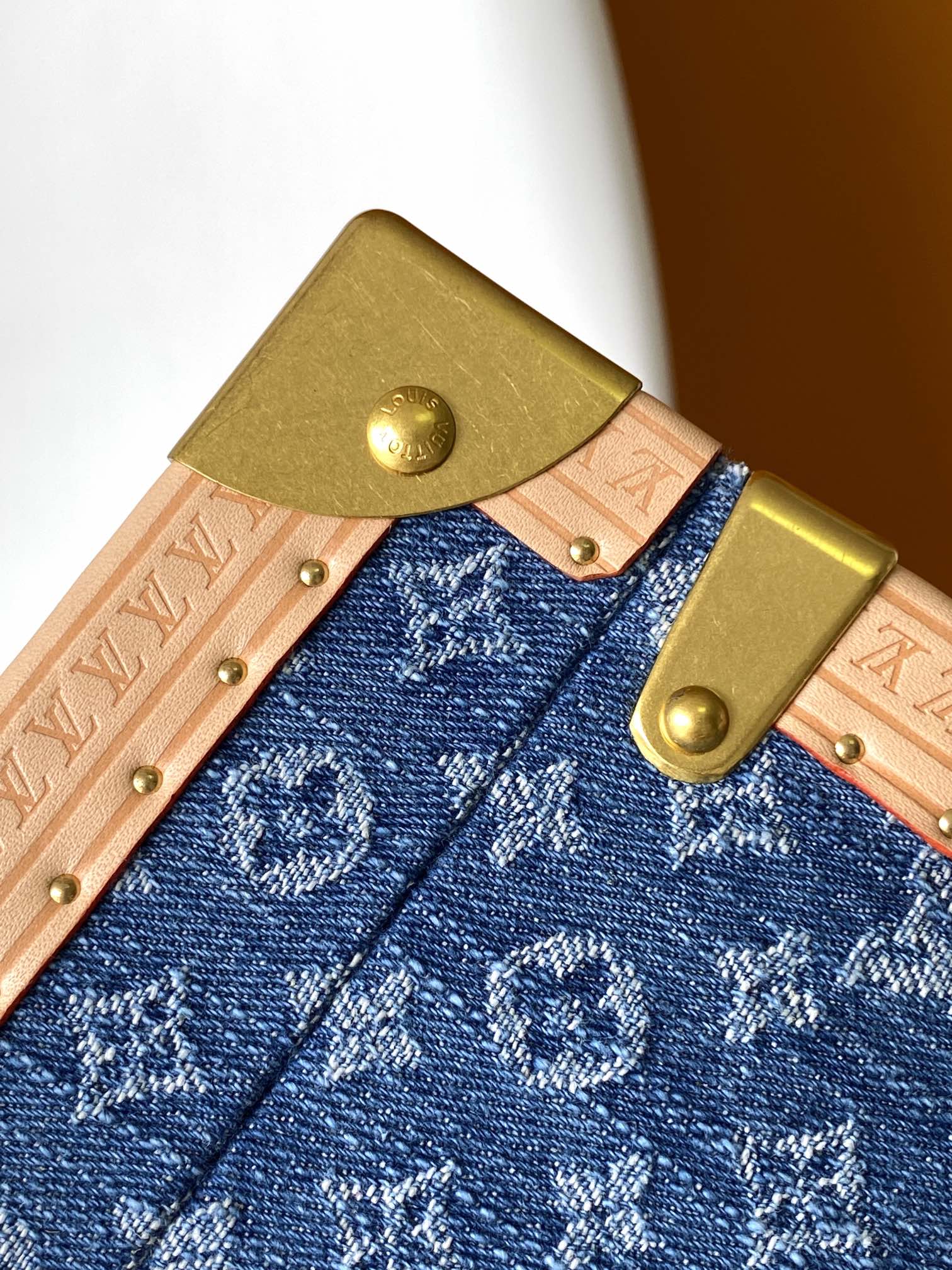 Louis Vuitton Coffret Trésor 20 Blue Monogram Denim Trunk Box