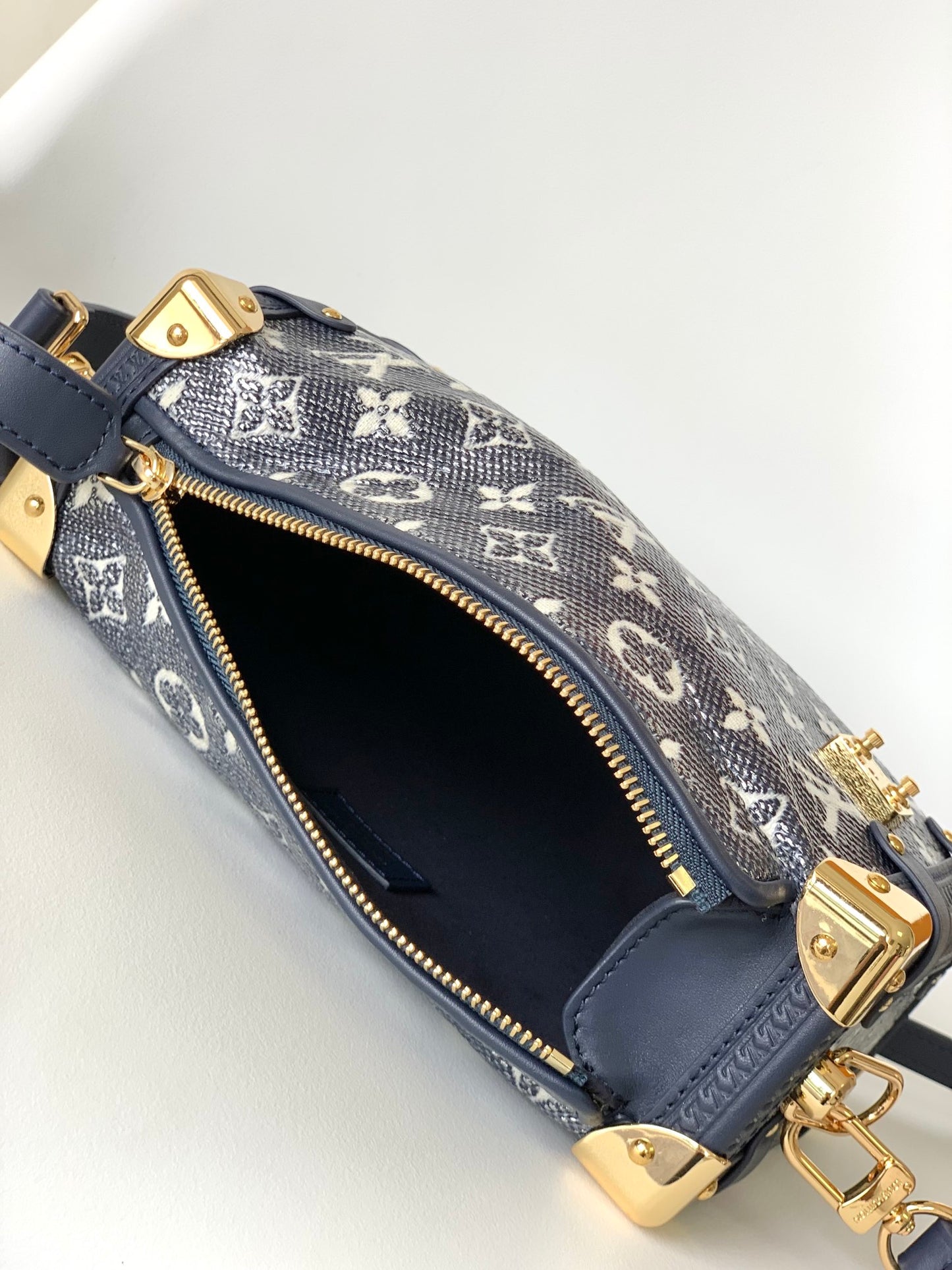Louis Vuitton Side Trunk Monogram Denim Handbag