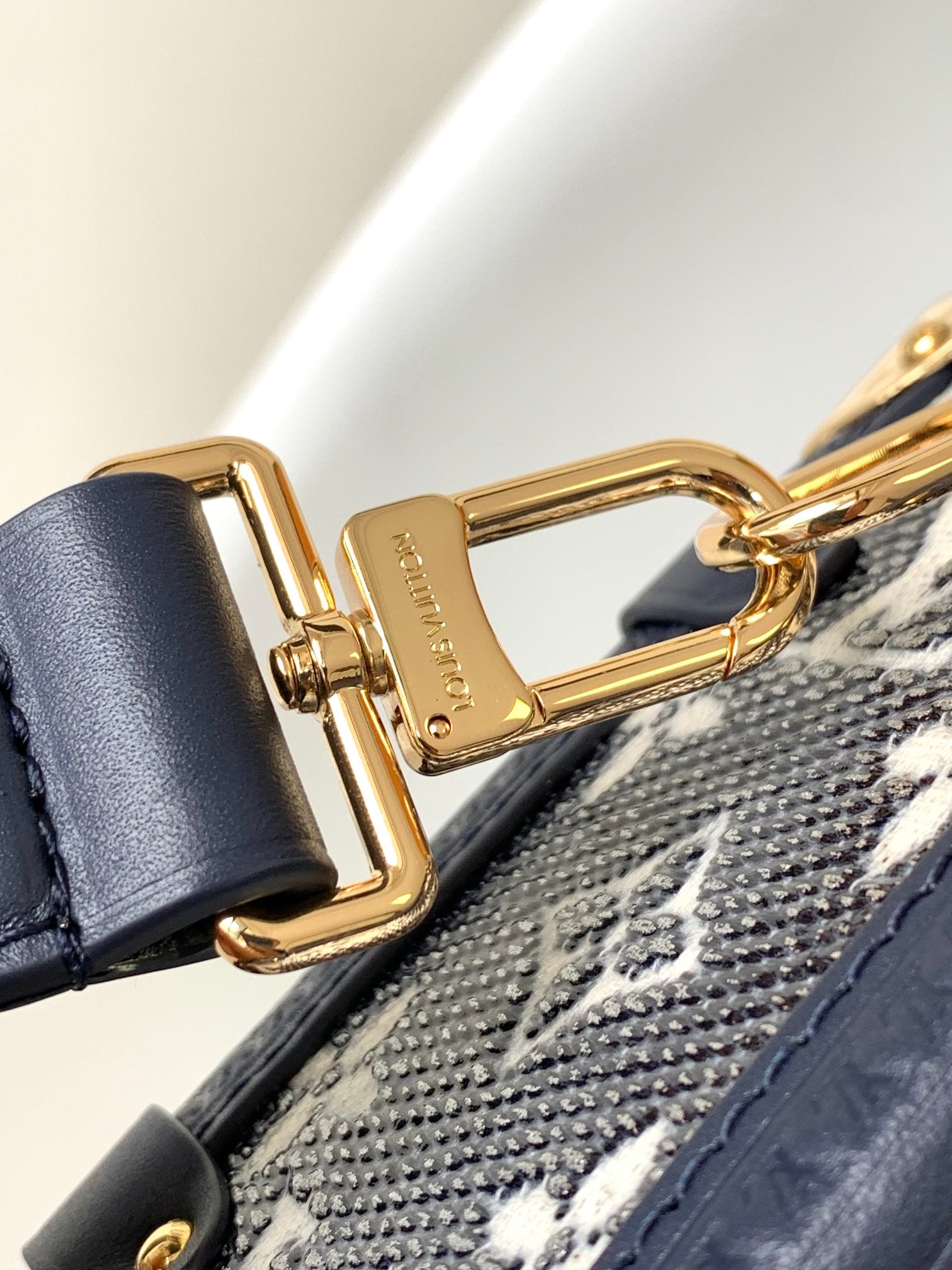 Louis Vuitton Side Trunk Monogram Denim Handbag