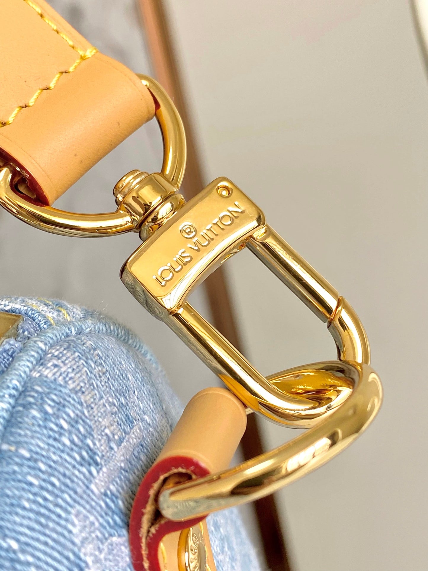 Louis Vuitton Keepall Bandoulière Monogram Light Blue Duffle Bag