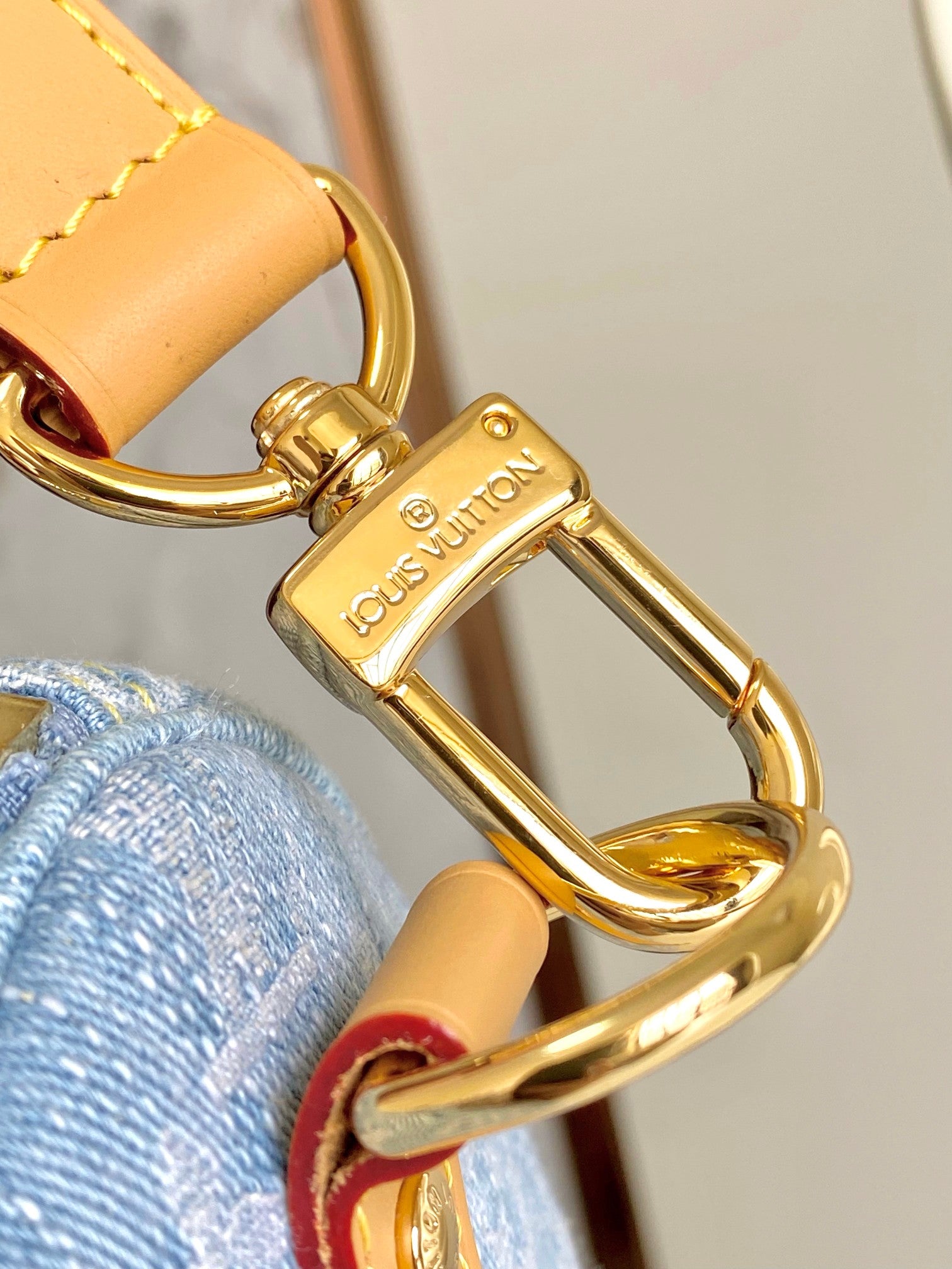 Louis Vuitton Keepall Bandoulière Monogram Light Blue Duffle Bag