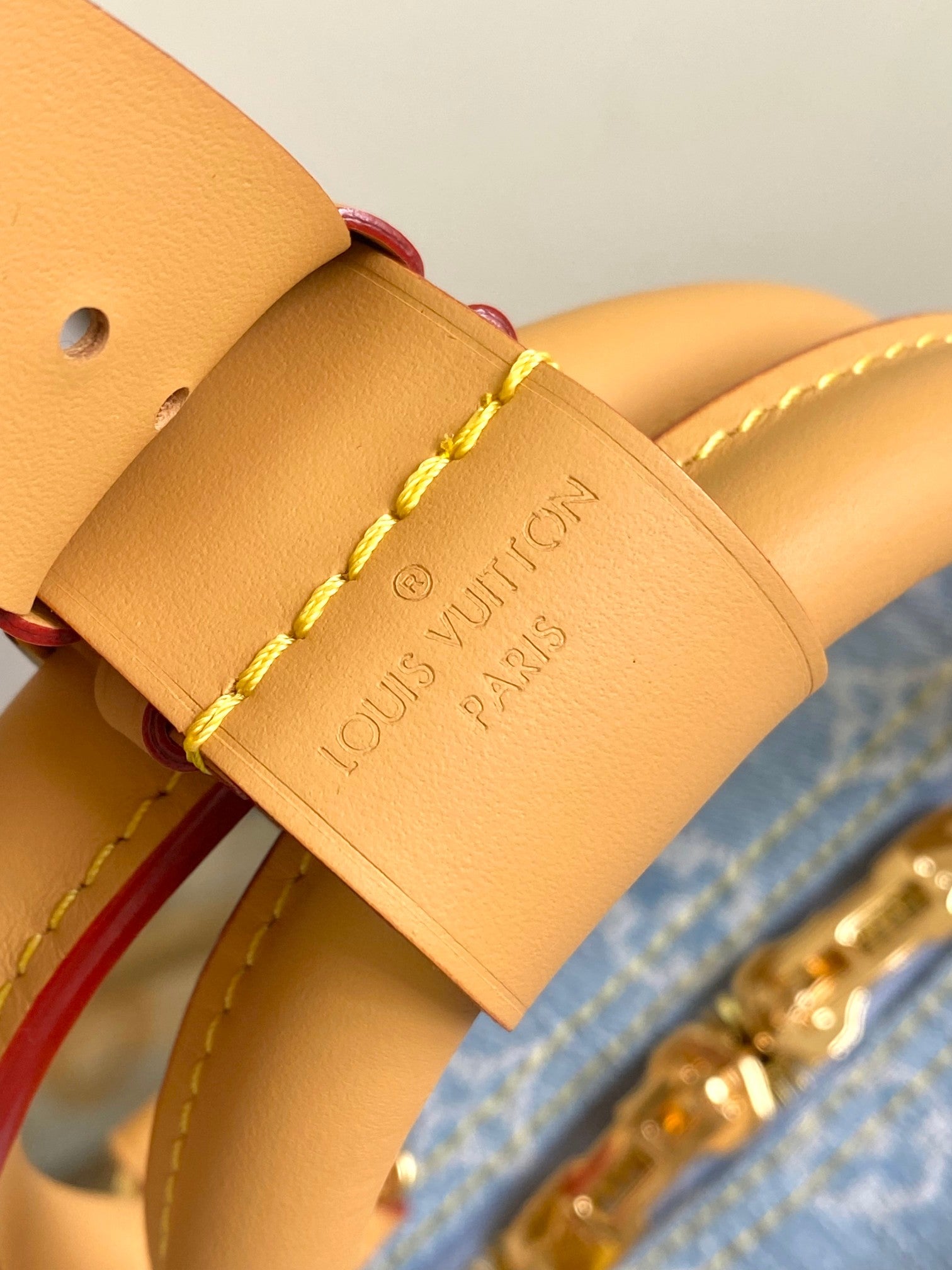 Louis Vuitton Keepall Bandoulière Monogram Light Blue Duffle Bag