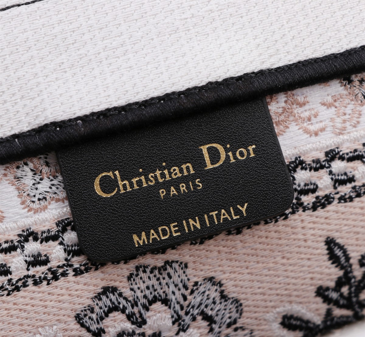 Christian Dior Large Book Tote with Butterfly Embroidery