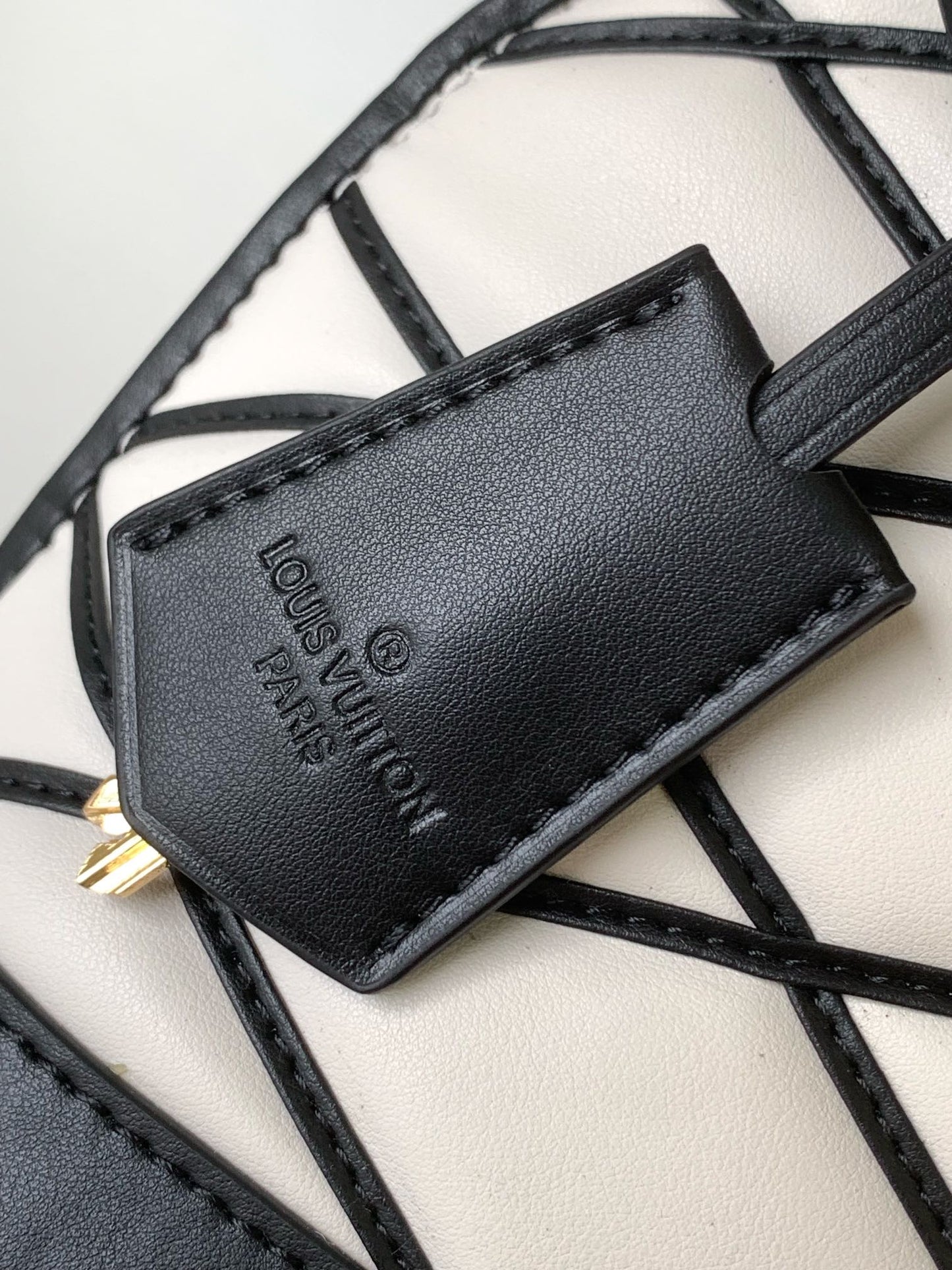 Louis Vuitton Alma BB Malletage Handbag - White and Black Leather