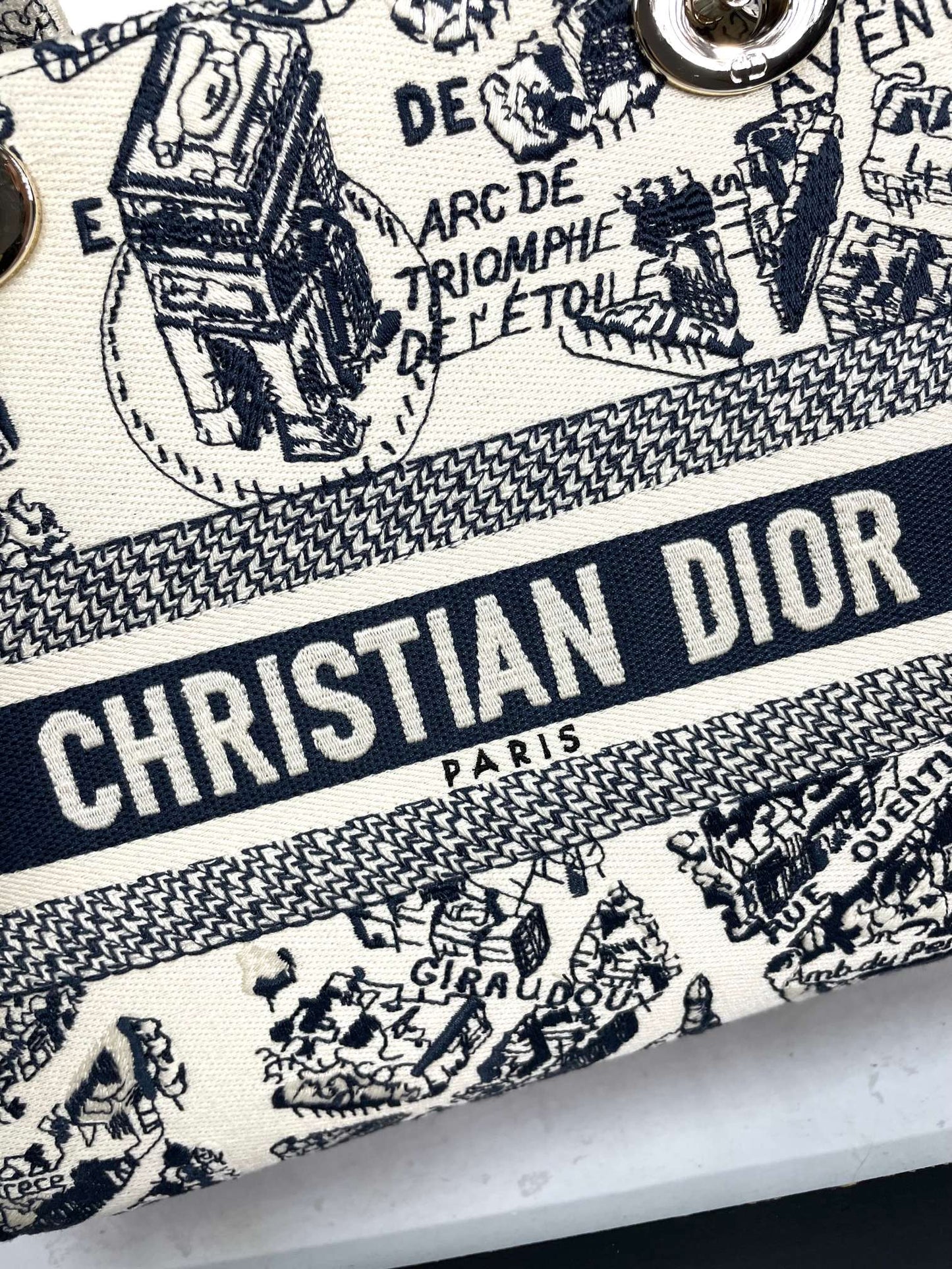 Christian Dior Lady D-Lite Bag - Toile de Jouy Embroidered Handbag