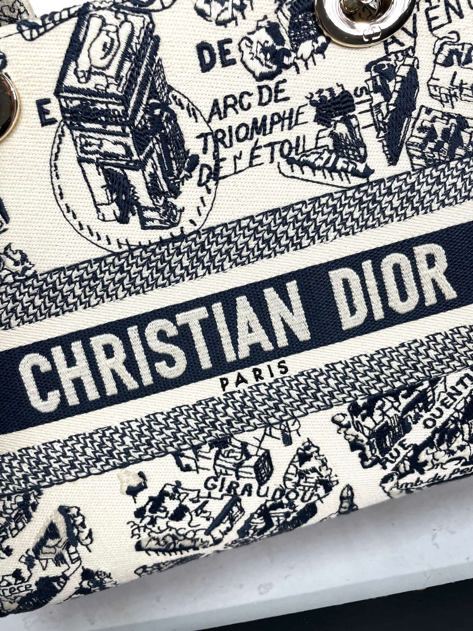 Christian Dior Lady D-Lite Bag - Toile de Jouy Embroidered Handbag