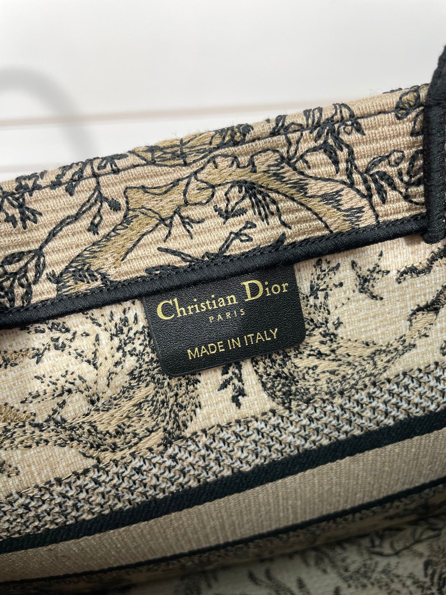 Christian Dior Book Tote Canvas Bag with Celestial Sun Motif