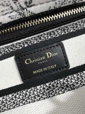 Christian Dior Medium Lady D-Lite Bag with Embroidered Sun and Star Pattern