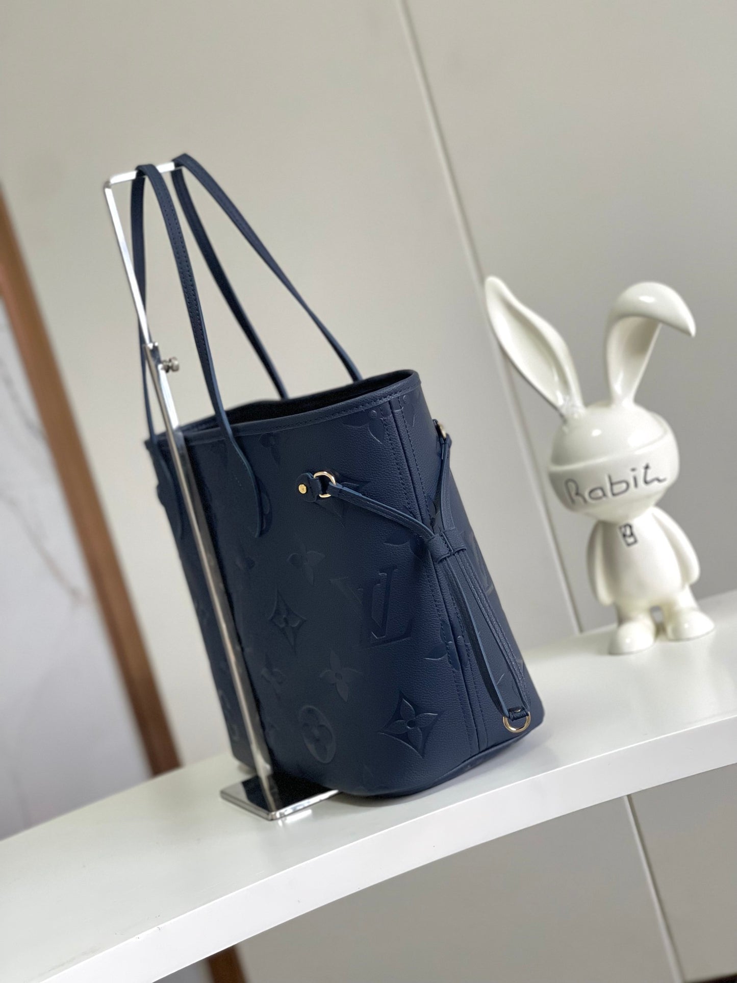 Louis Vuitton Neverfull MM Monogram Empreinte Leather Tote Bag - Marine Navy