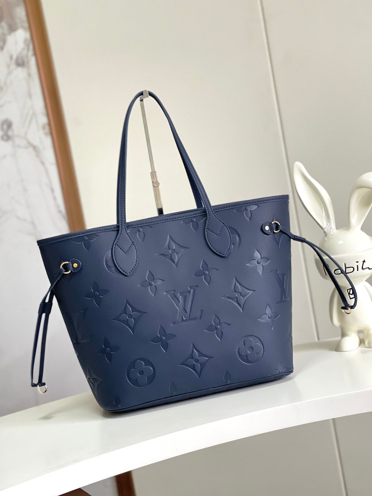 Louis Vuitton Neverfull MM Monogram Empreinte Leather Tote Bag - Marine Navy