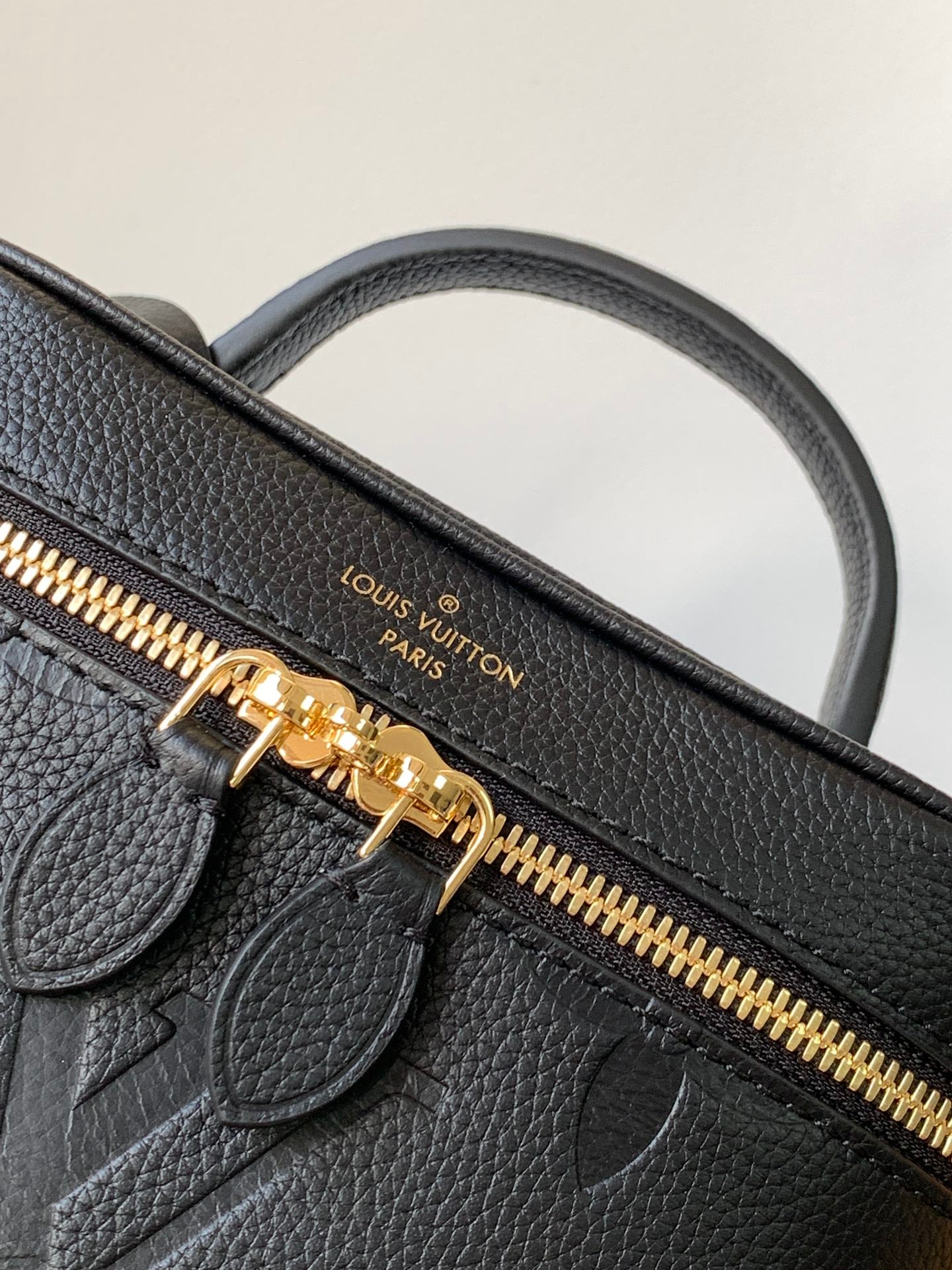 Louis Vuitton Vanity PM Monogram Empreinte Leather Handbag - Noir