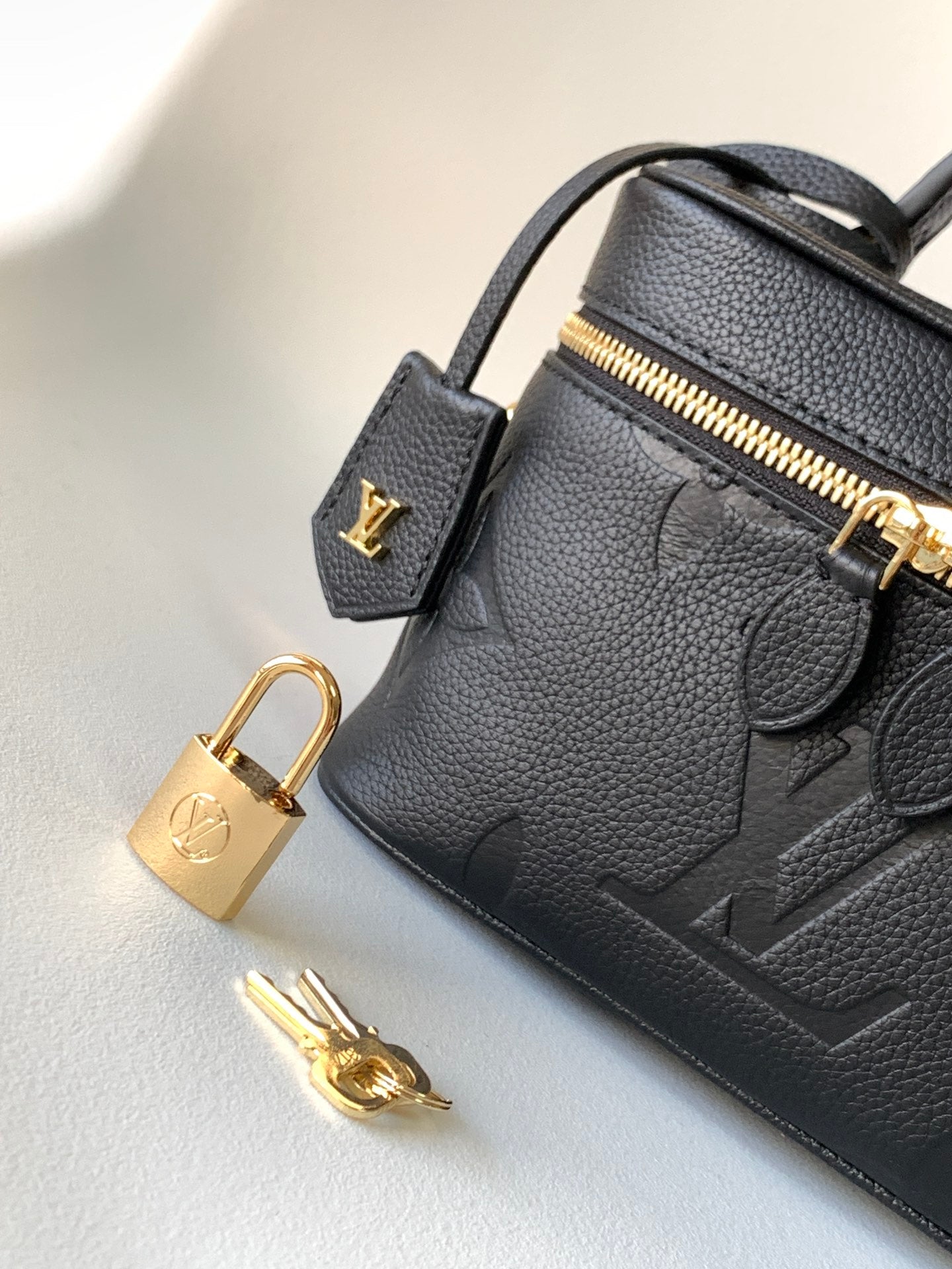 Louis Vuitton Vanity PM Monogram Empreinte Leather Handbag - Noir