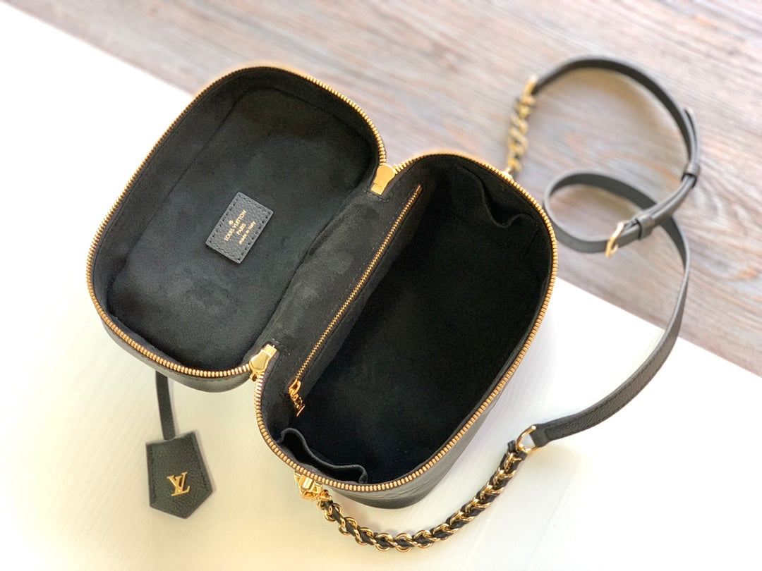 Louis Vuitton Vanity PM Monogram Empreinte Leather Handbag - Noir
